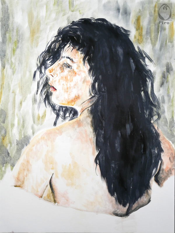 oil on paper - olio su carta di Piro